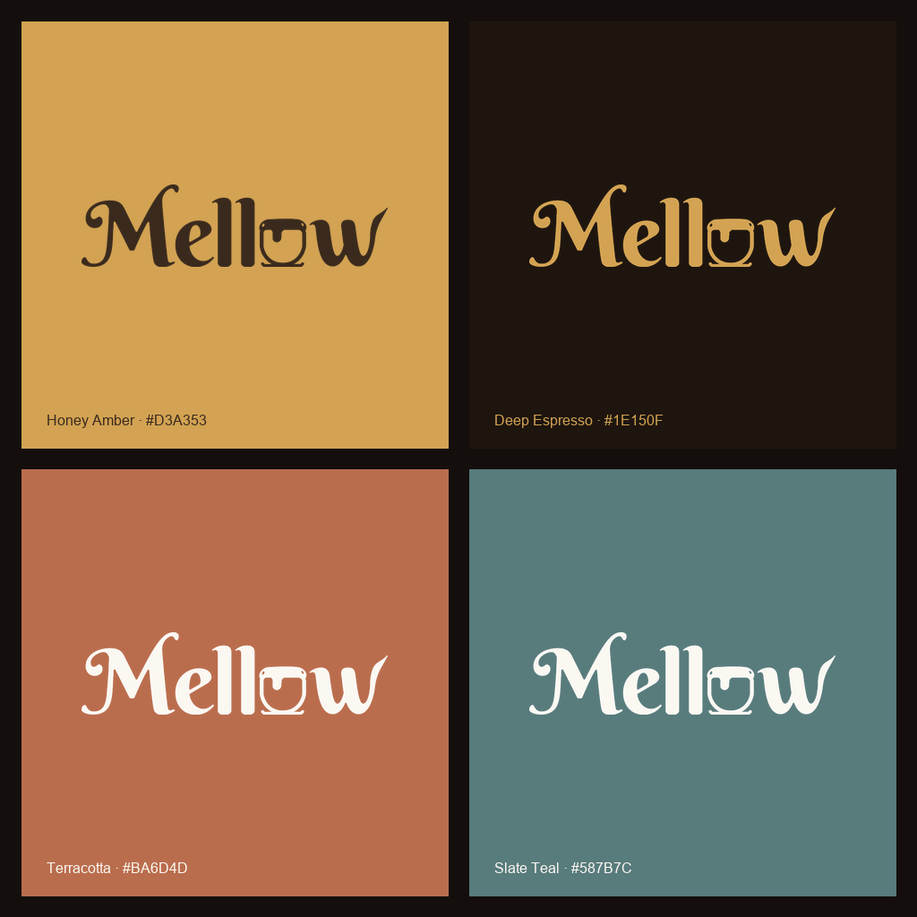 Mellow logo visibility across brand background colors